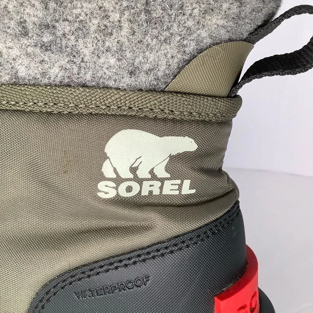 Sorel Explorer II Carnival Felt Dark Stone Waterproof Winter Women Boots Sz 8.5